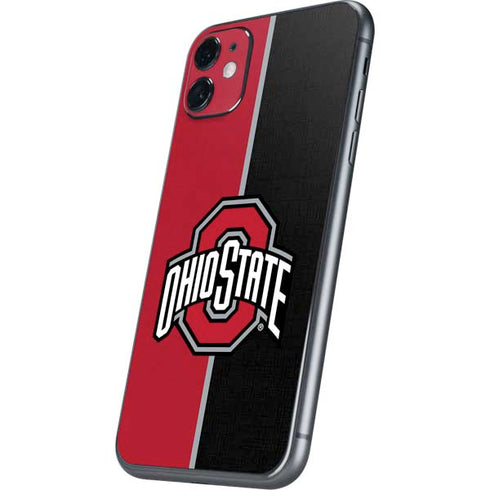 Ohio State University OSU Buckeyes Split iPhone 11 Skin